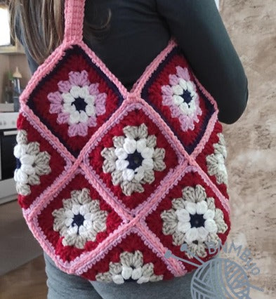 Vintage Granny Square Tote Bag Crochet Pattern - Digital PDF Tutorial
