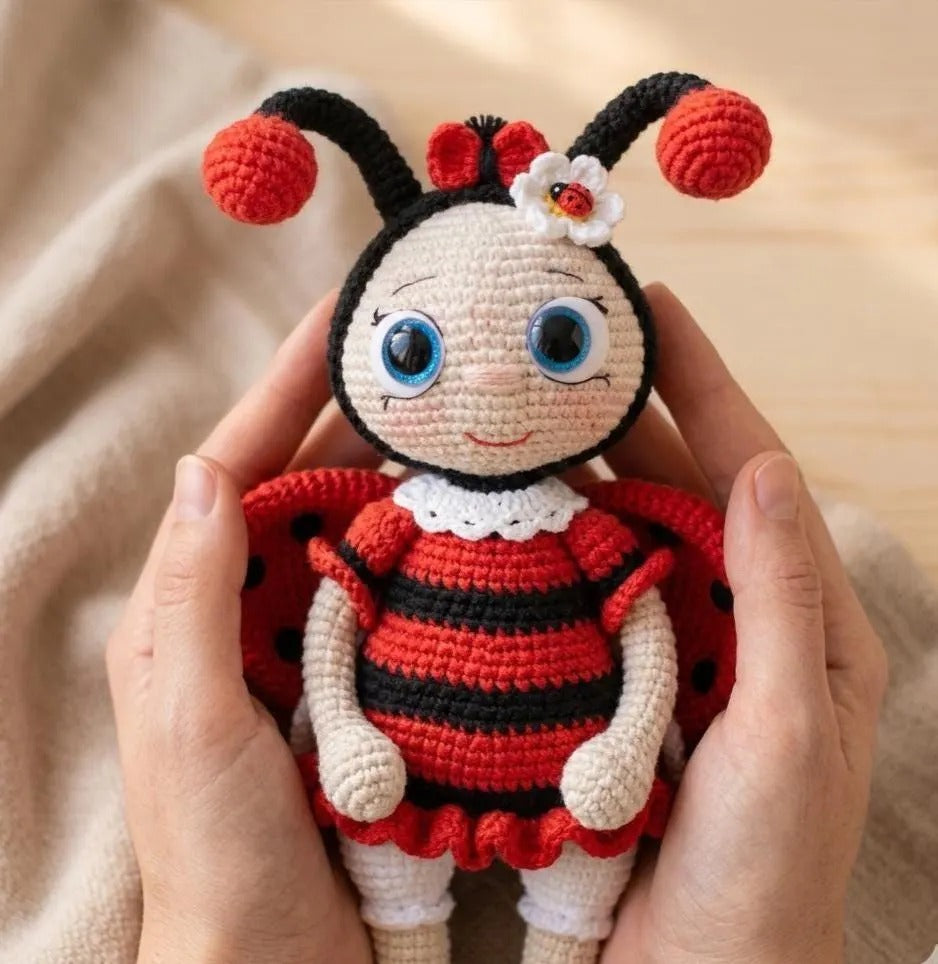 Sweet Ladybug Doll Amigurumi Crochet Pattern - Digital PDF Tutorial