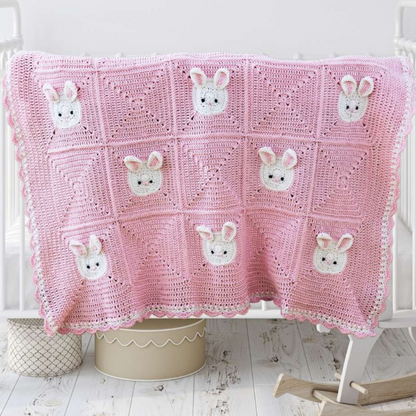 Crochet Bunny Lovey Blanket – Amigurumi Pattern (Digital Download)