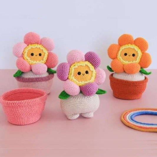 Cheek Flower – Cute & Smiling Amigurumi Crochet Pattern (PDF)