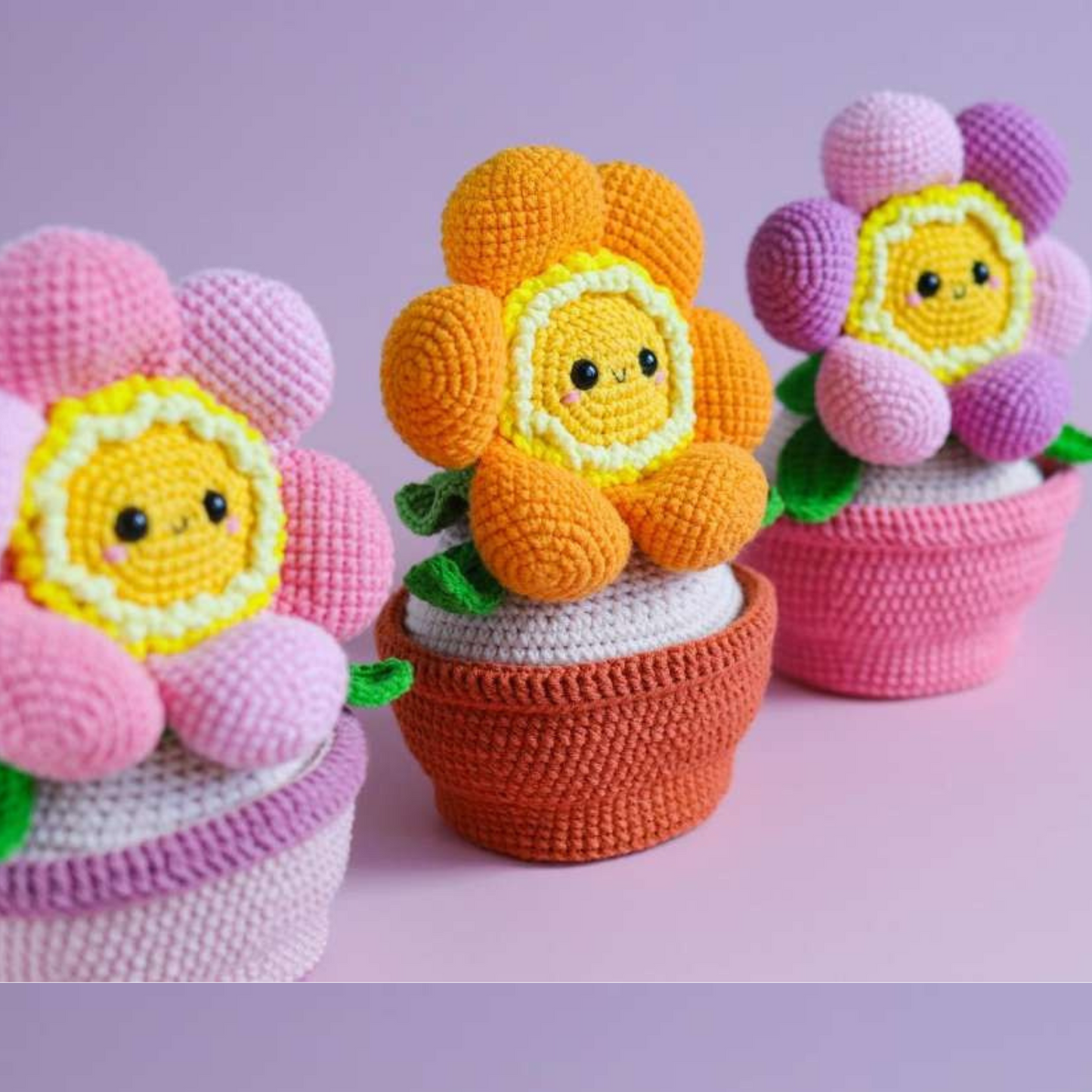 Cheek Flower – Cute & Smiling Amigurumi Crochet Pattern (PDF)