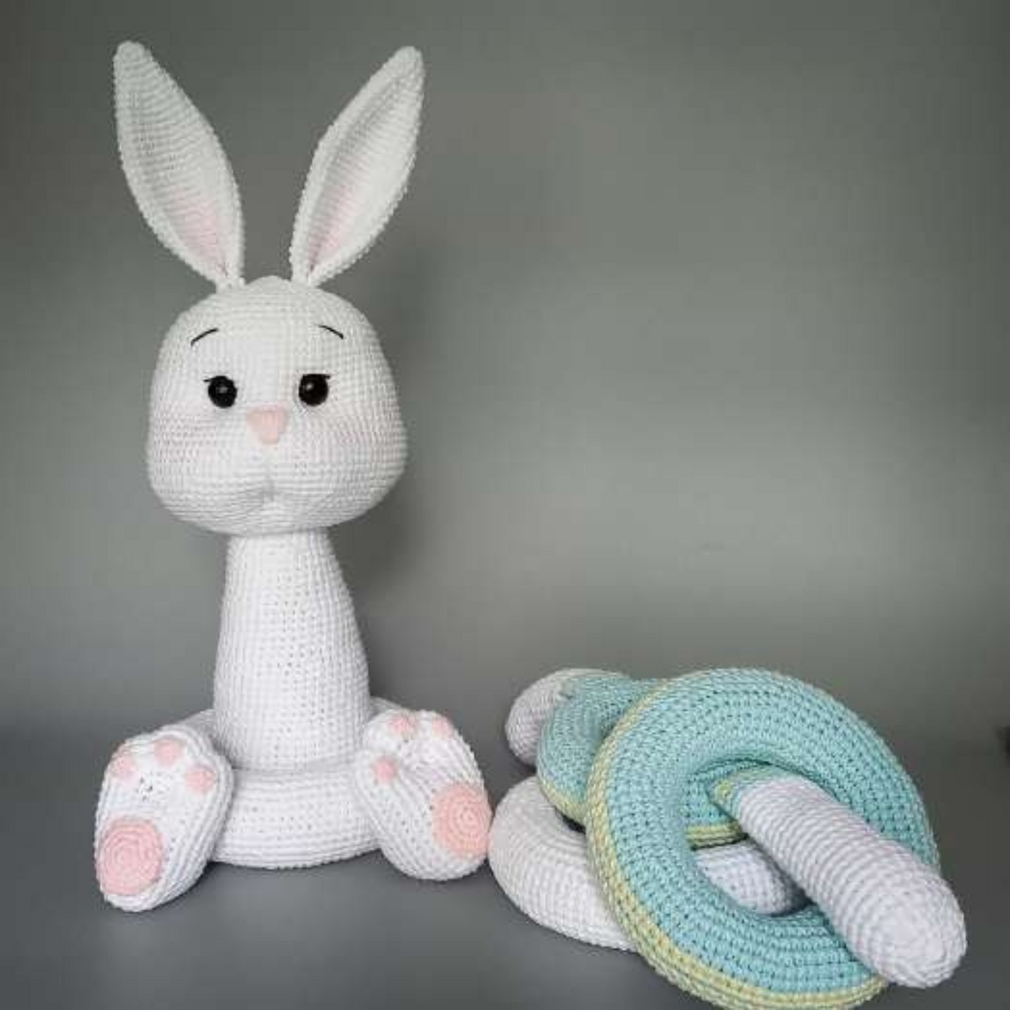 Bunny Stacking Toy – Cute Amigurumi Crochet Pattern (PDF)🐰