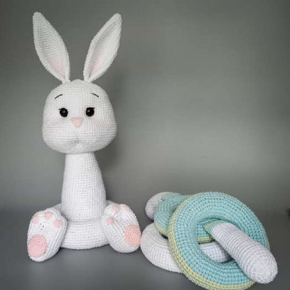 Bunny Stacking Toy – Cute Amigurumi Crochet Pattern (PDF)🐰