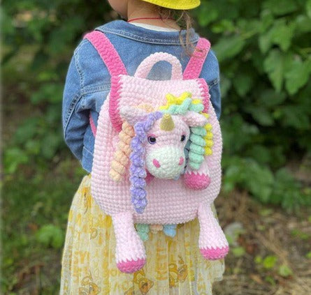 Magical Unicorn Backpack Amigurumi Crochet Pattern - Digital PDF Tutorial