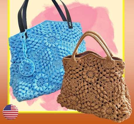Elegant Flower Motif Handbag Crochet Pattern - Digital PDF Tutorial