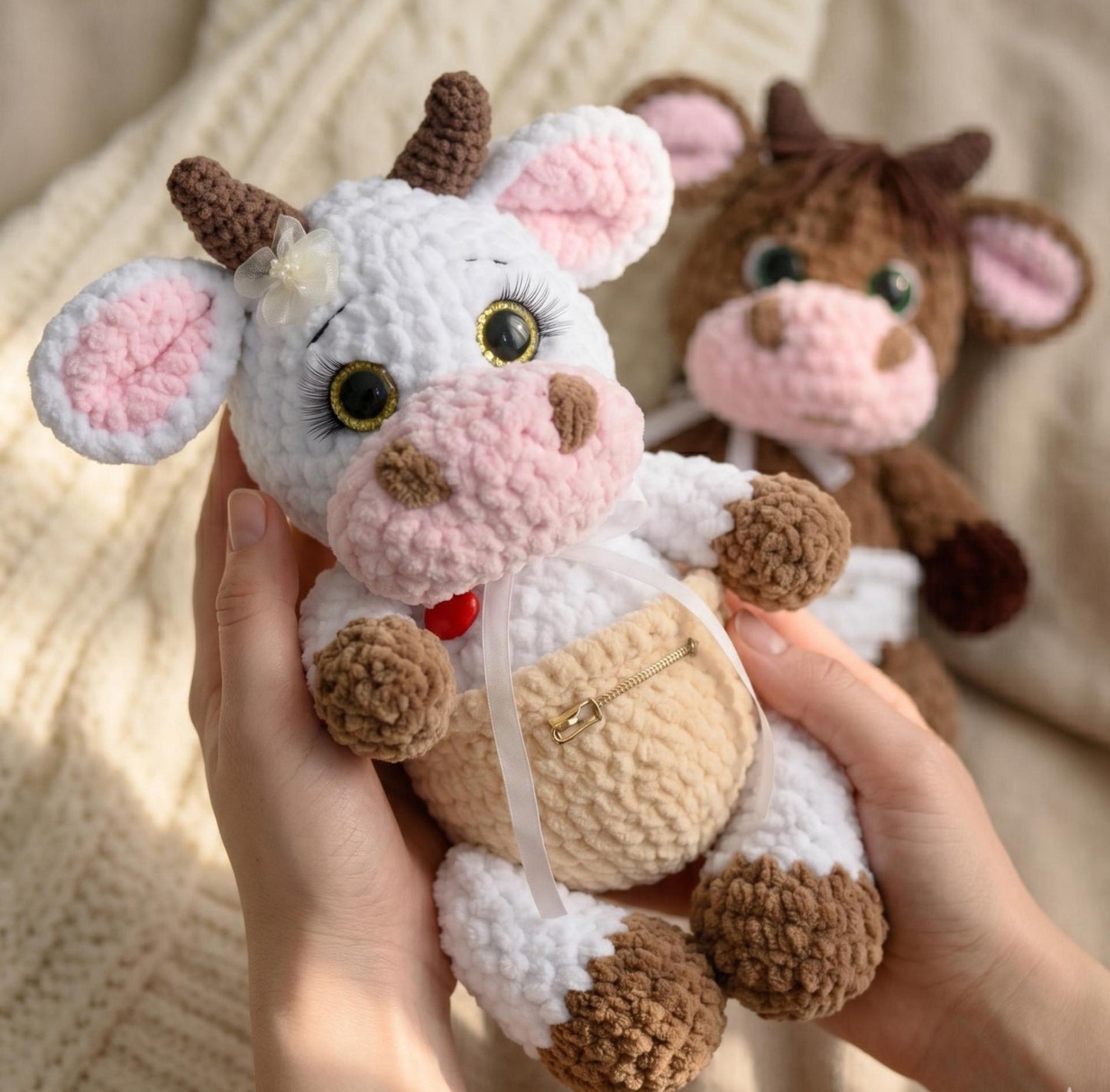 Cute Cow Amigurumi Crochet Pattern - Digital PDF Tutorial
