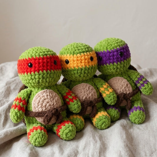 Ninja Turtles Amigurumi Crochet Pattern - Digital PDF Tutorials