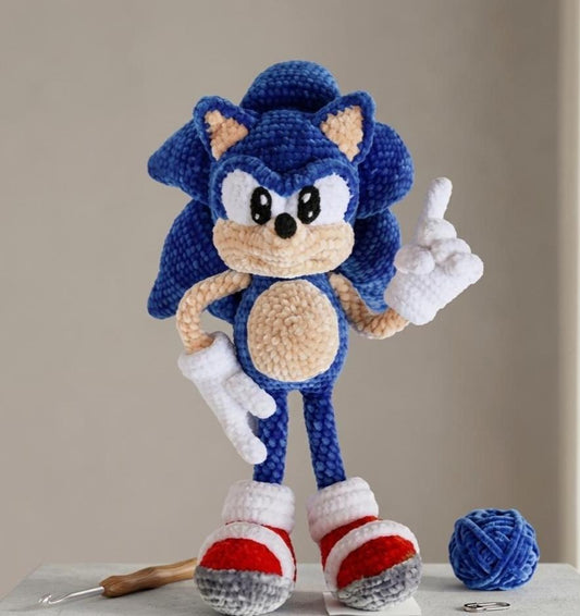 Sonic the Hedgehog Amigurumi Crochet Pattern - Digital PDF Tutorial