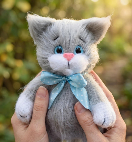 Fluffy Kitten Amigurumi Crochet Pattern - Digital PDF Tutorial